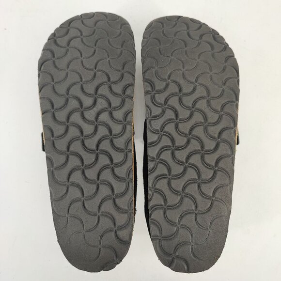 Birkenstock Woman’s Buckley Shearling Black Suede Moccasin Mule Clogs Size 8 US - Picture 8 of 8